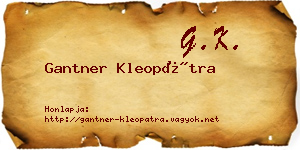 Gantner Kleopátra névjegykártya